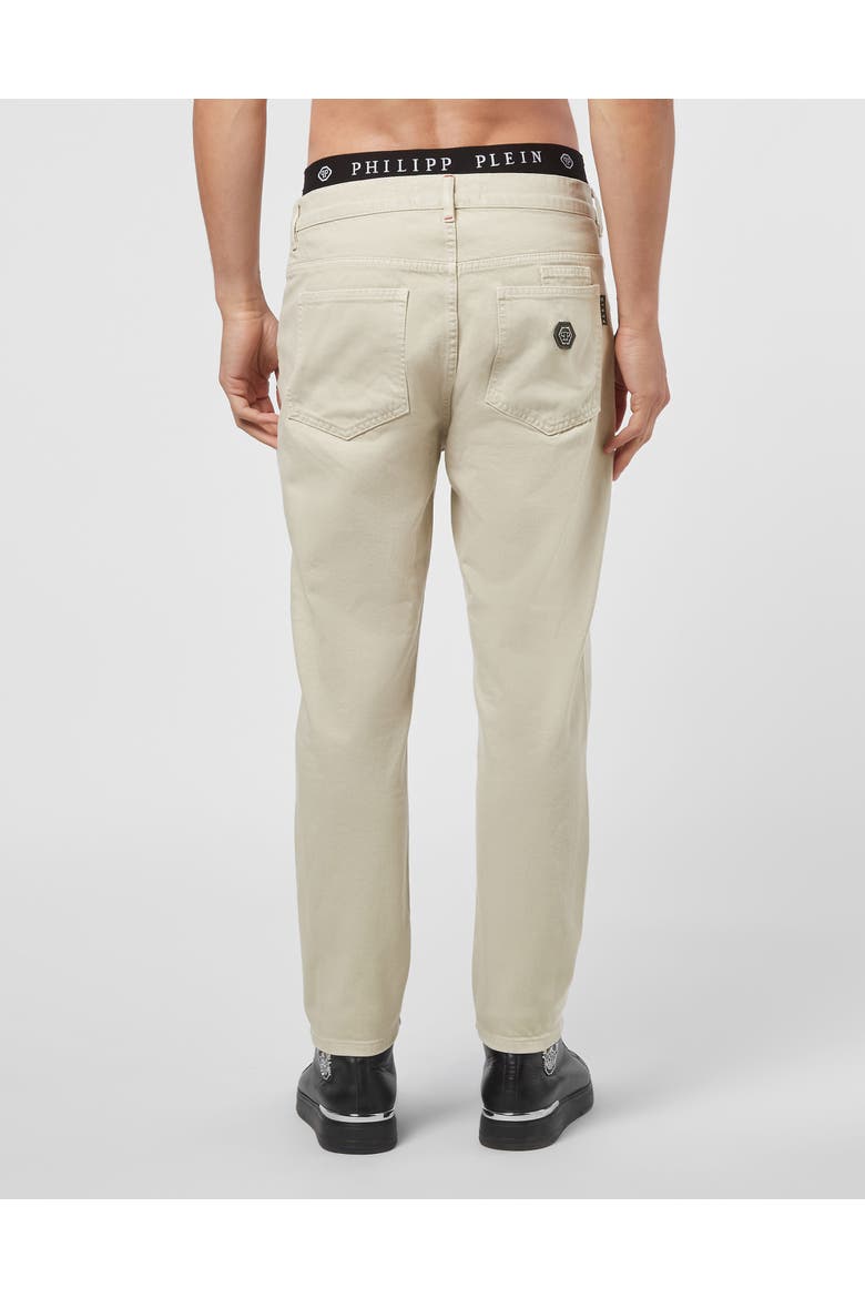 Jeans Carrot Fit Iconic Plein Men, Alternate, color, BeigeTwist