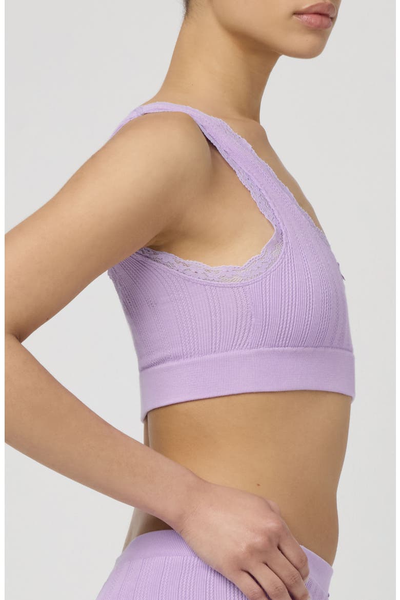 Ruched Longline Bralette, Alternate, color, MILLIE LAVENDER