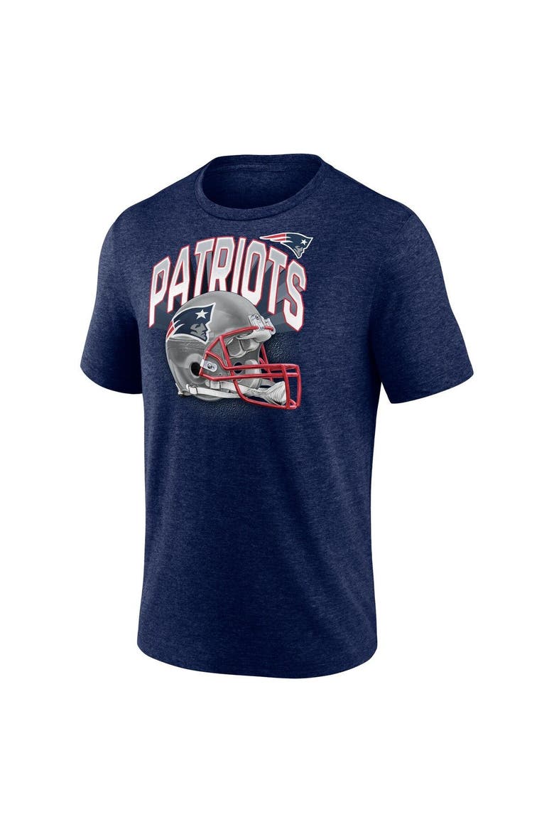 Men's Fanatics Branded Heathered Navy New England Patriots End Around Tri-Blend T-Shirt, Alternate, color, Heather Navy