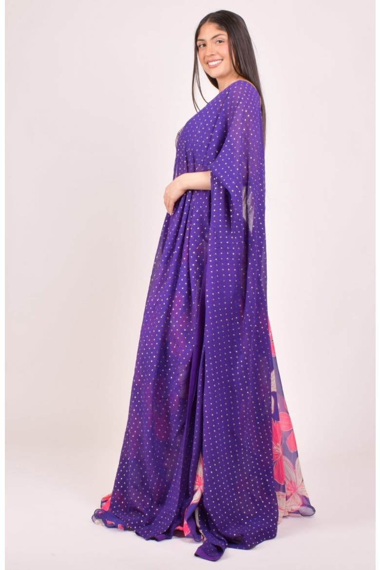 Floral Organza Embroidered Lehenga Choli, Alternate, color, Purple
