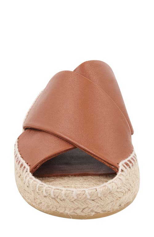 Andre Assous Estelle Espadrille Platform Slide Sandal In Cognac