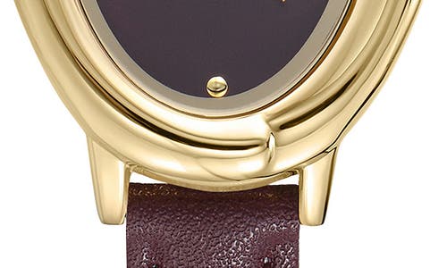 Ettika Bubble Dome Leather Strap Watch In Gold