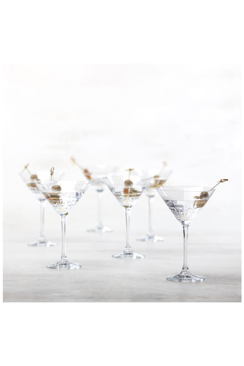 Aberdeen Set of 6 Martini Glasses, Alternate, color, CLEAR