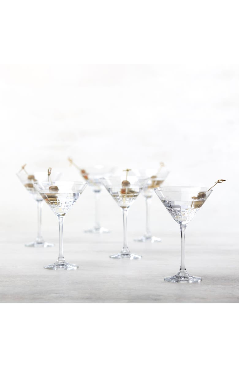 Zwiesel Glass Aberdeen Set of 6 Martini Glasses, Alternate, color, Clear