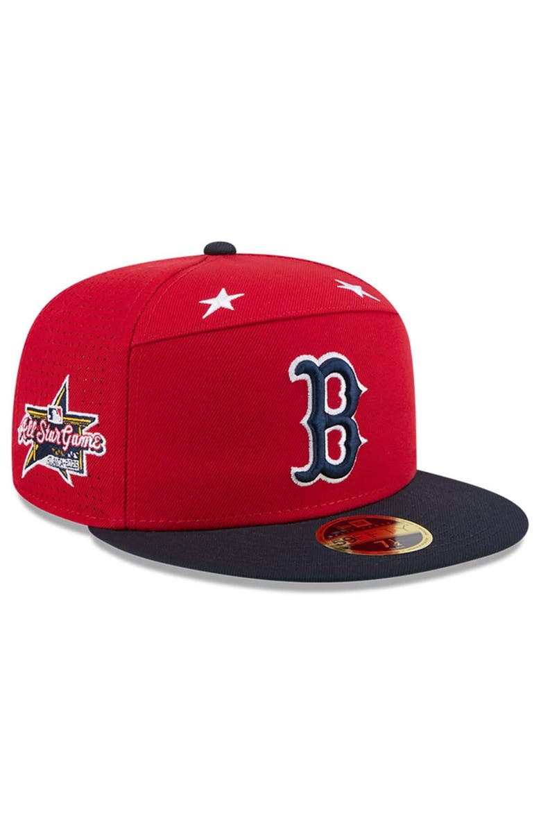 New Era Men's New Era Red/Navy Boston Red Sox 2025 MLB All-Star Game Side Patch 59FIFTY Fitted Hat, Main, color, Red