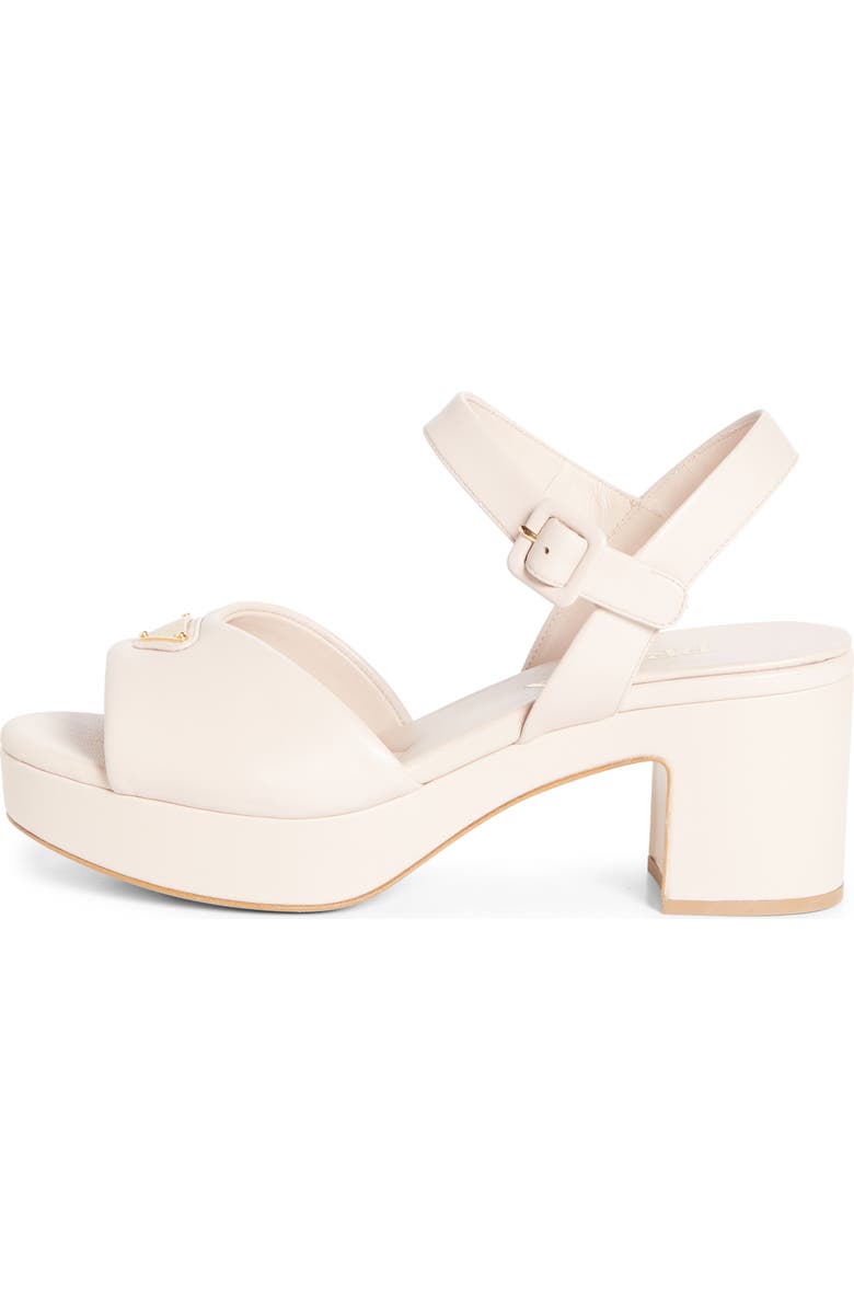 Prada Logo Platform Sandal, Alternate, color, Cipria