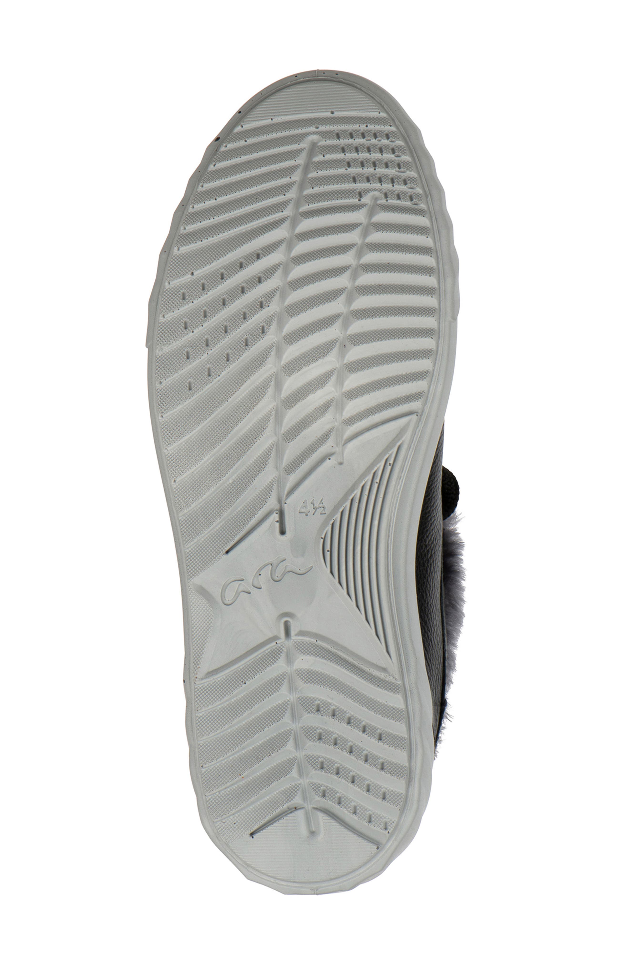 ara Mikky Genuine Shearling Sneaker, Alternate, color, Black