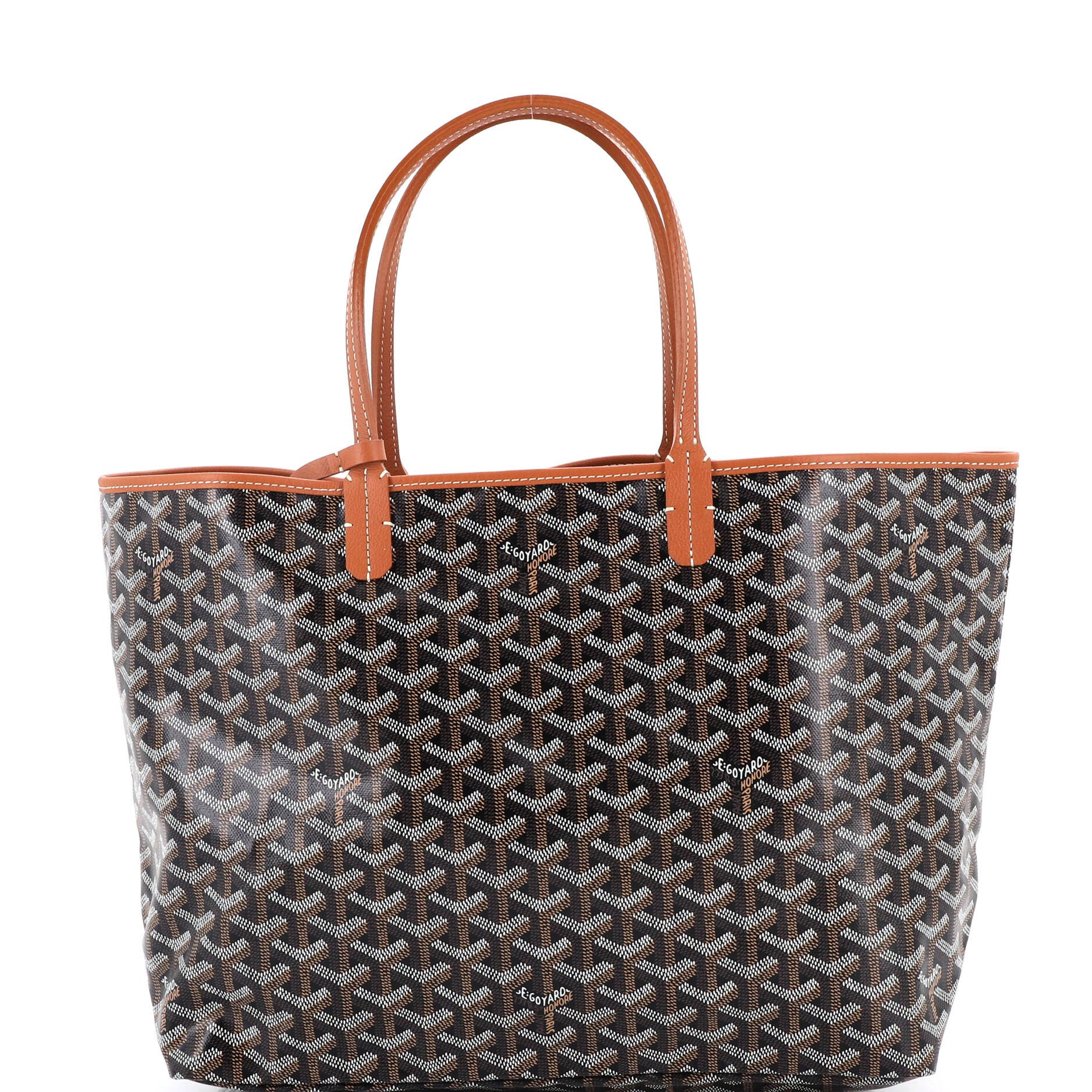 Pre-Owned Goyard Saint Louis Tote Coated Canvas PM, Main, color, Brown