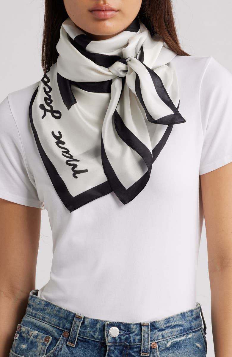 Marc Jacobs It's OK Silk Square Scarf, Alternate, color, 