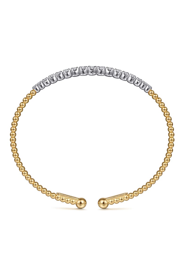 Bujukan Graduated Diamond Cuff Bracelet, Alternate, color, TWO TONE