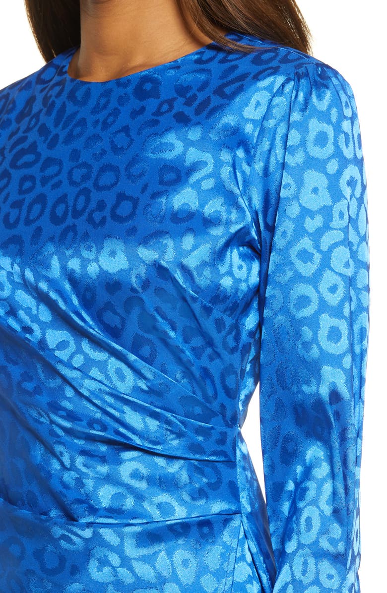 Adelyn Rae Isabella Draped Long Sleeve Minidress, Alternate, color,