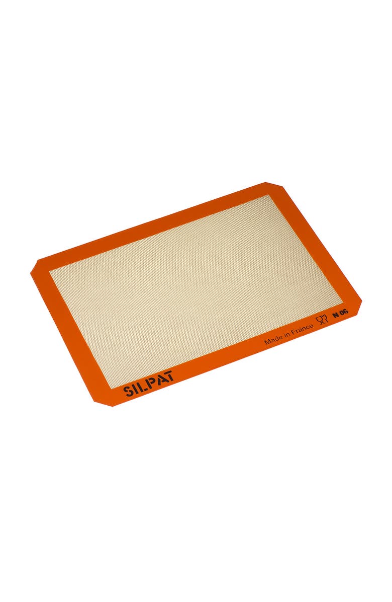 Silpat Premium Non-Stick Half Sheet Size Silicone Baking Mat, 11-5/8 x 16-1/2, Alternate, color, Orange