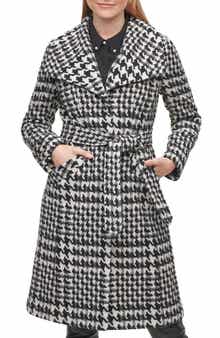 KARL LAGERFELD PARIS Puff Sleeve Belted Coat