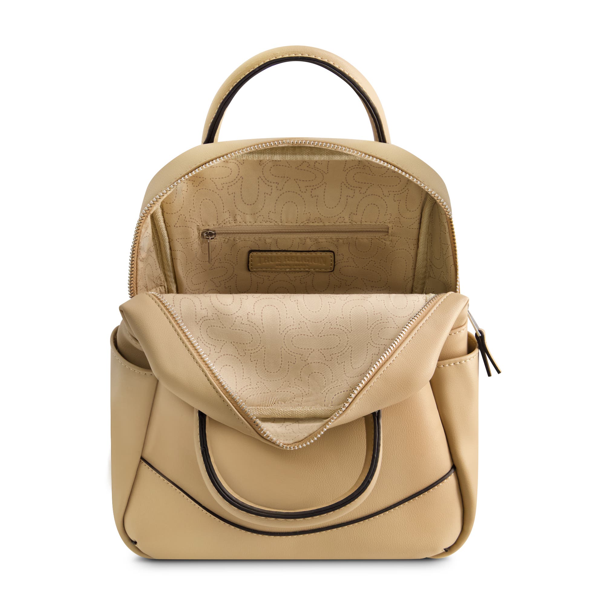 Studded Horseshoe Mini Backpack, Alternate, color, CAMEL