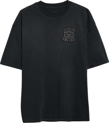 Tシャツ・カットソー Amiri Black Cotton T-Shirt With Logo Patch 23729658_53689303_600.jpg