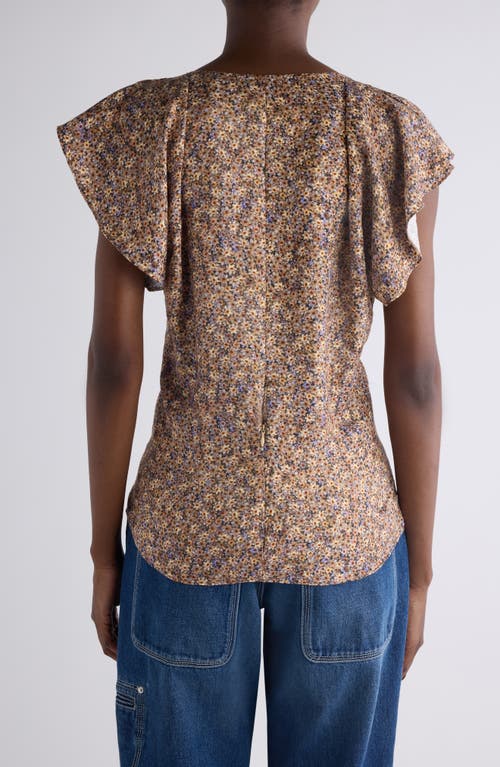 Isabel Marant Ruffled Lonea Top In Multi
