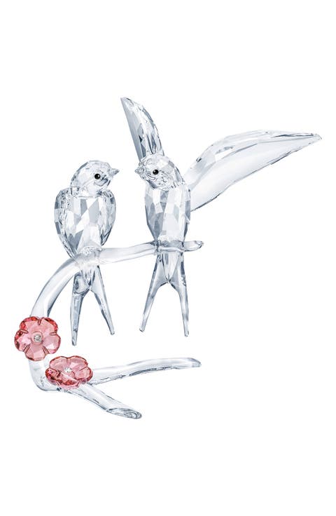 Swallows Crystal Figurine