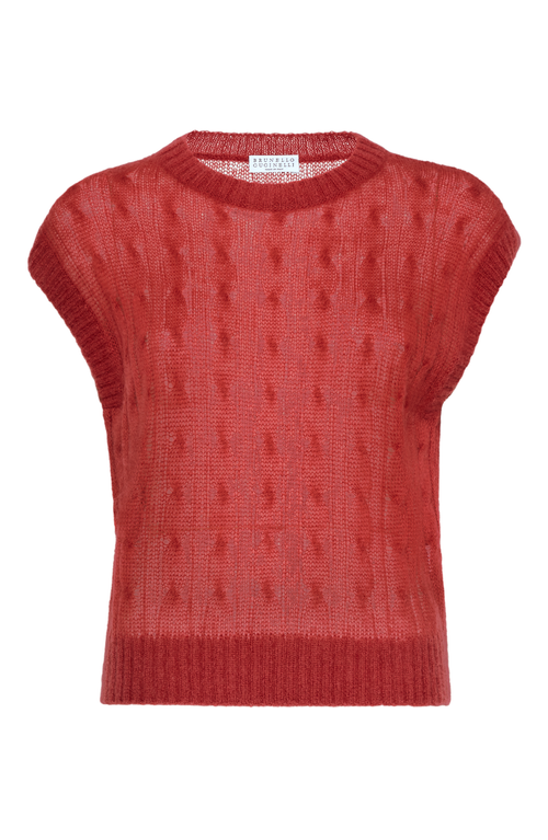 Brunello Cucinelli Mohair And Wool Shirt In Red