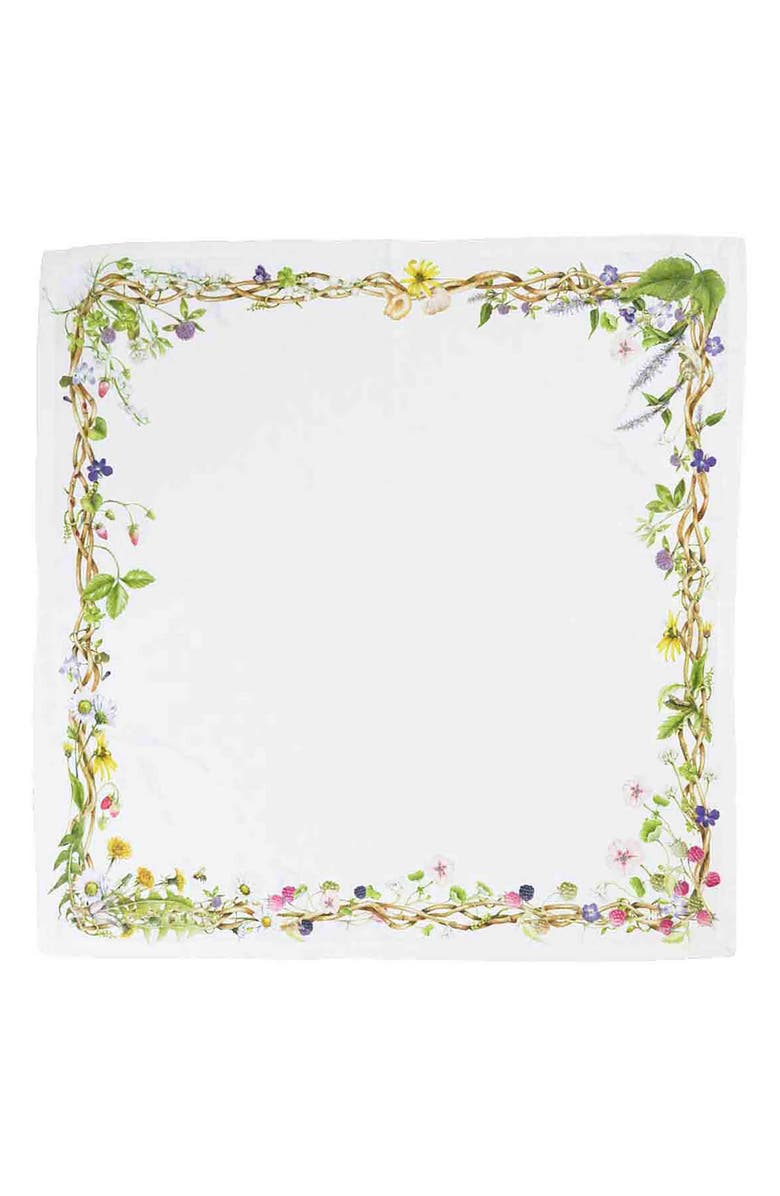 Juliska Meadow Walk Set of 4 Linen Napkins, Alternate, color, White Multi