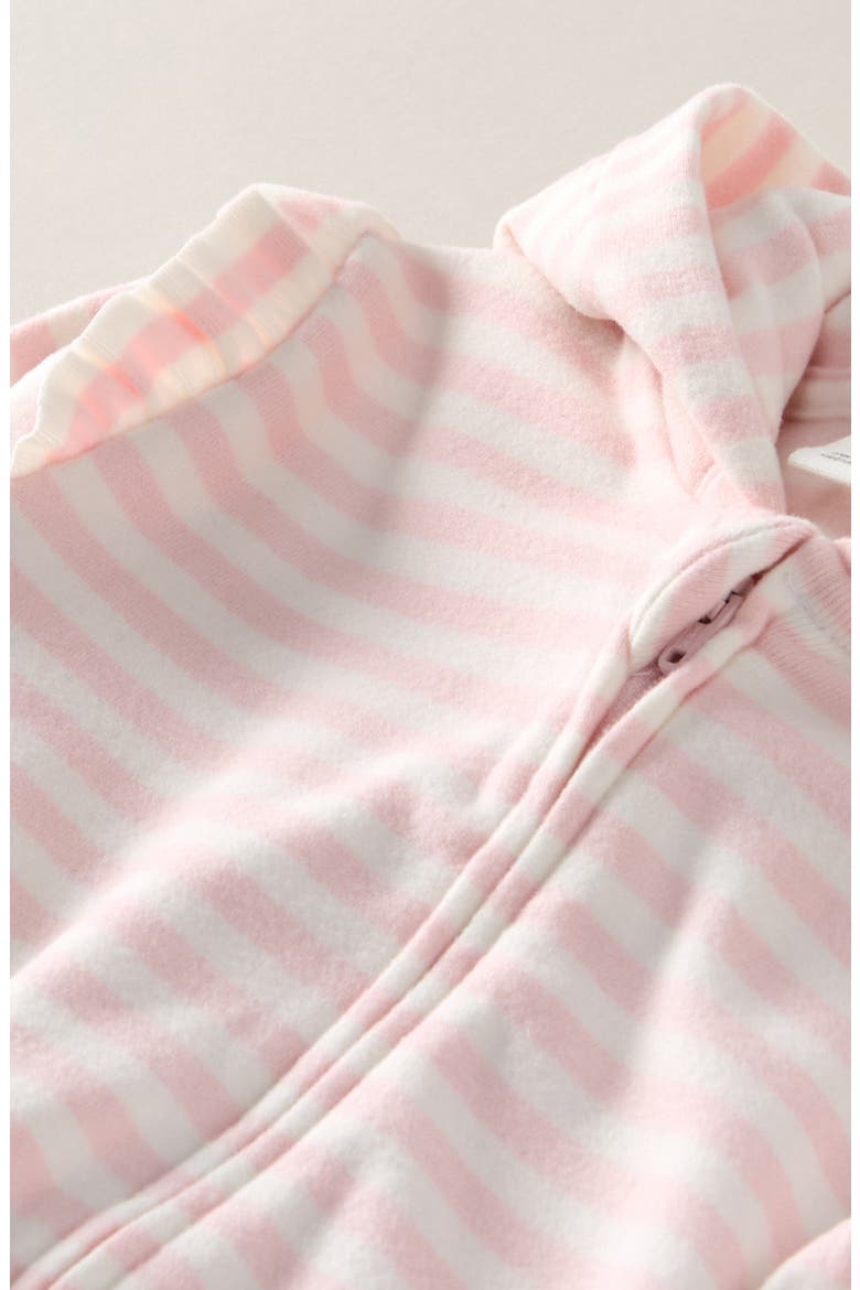 Stripe Hooded Long Sleeve Romper, Alternate, color, PINK DOGWOOD STRIPE