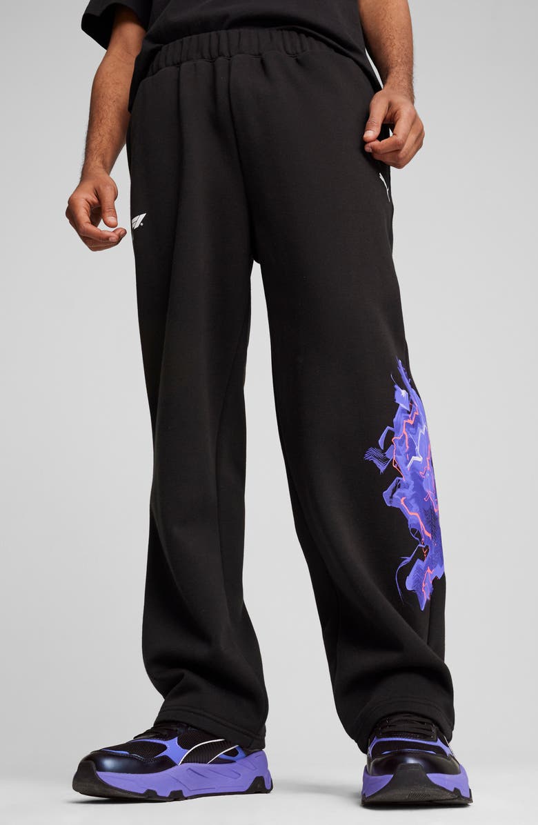 PUMA x Ferrari F1 Neon Energy Cotton Blend Sweatpants, Main, color, 