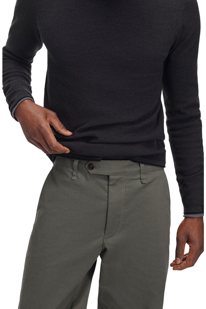 Refined Twill Chinos, Alternate, color, DKGRN
