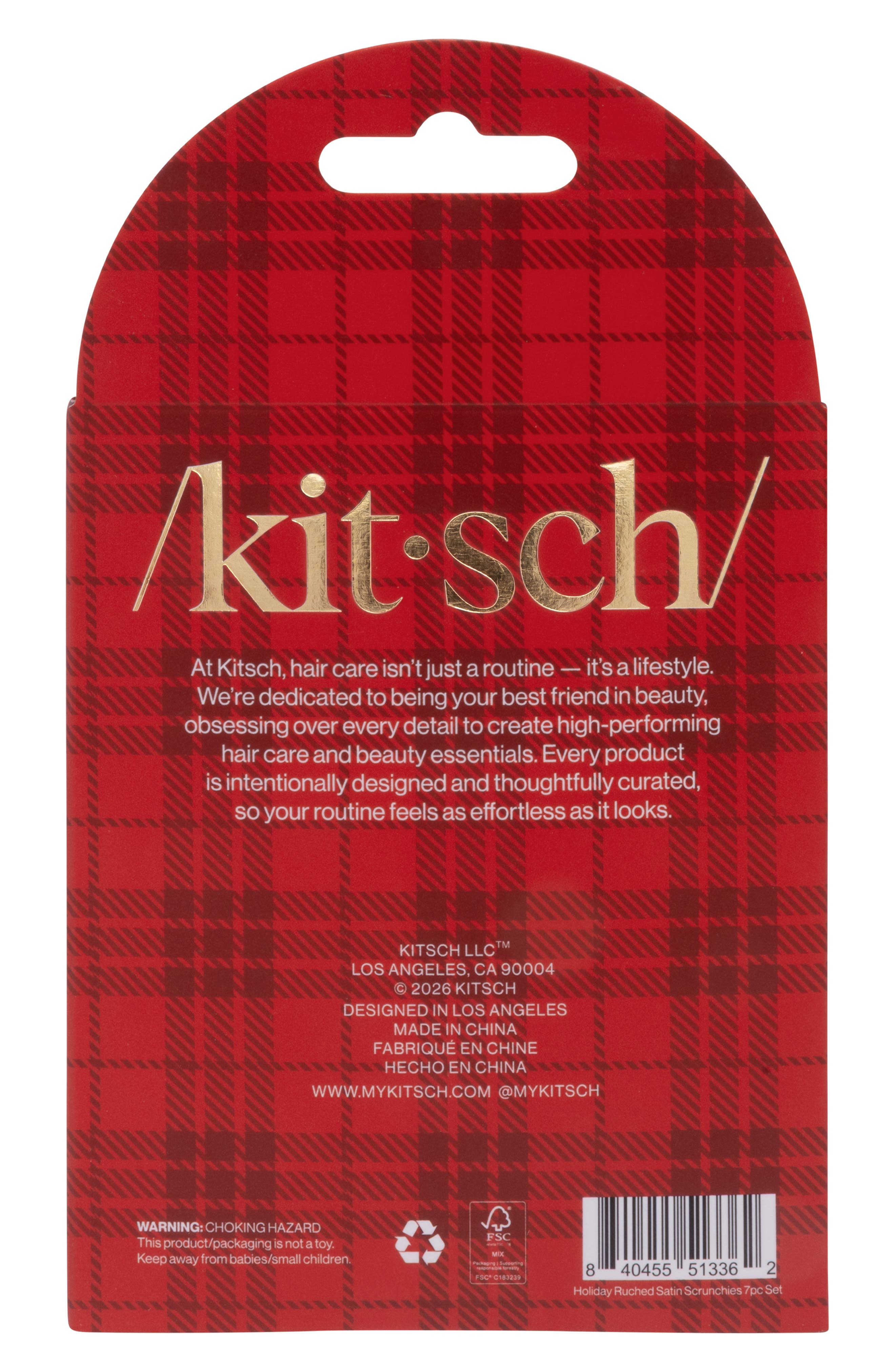Kitsch Holiday Ruched Satin Scrunchies (Women) | Nordstromrack