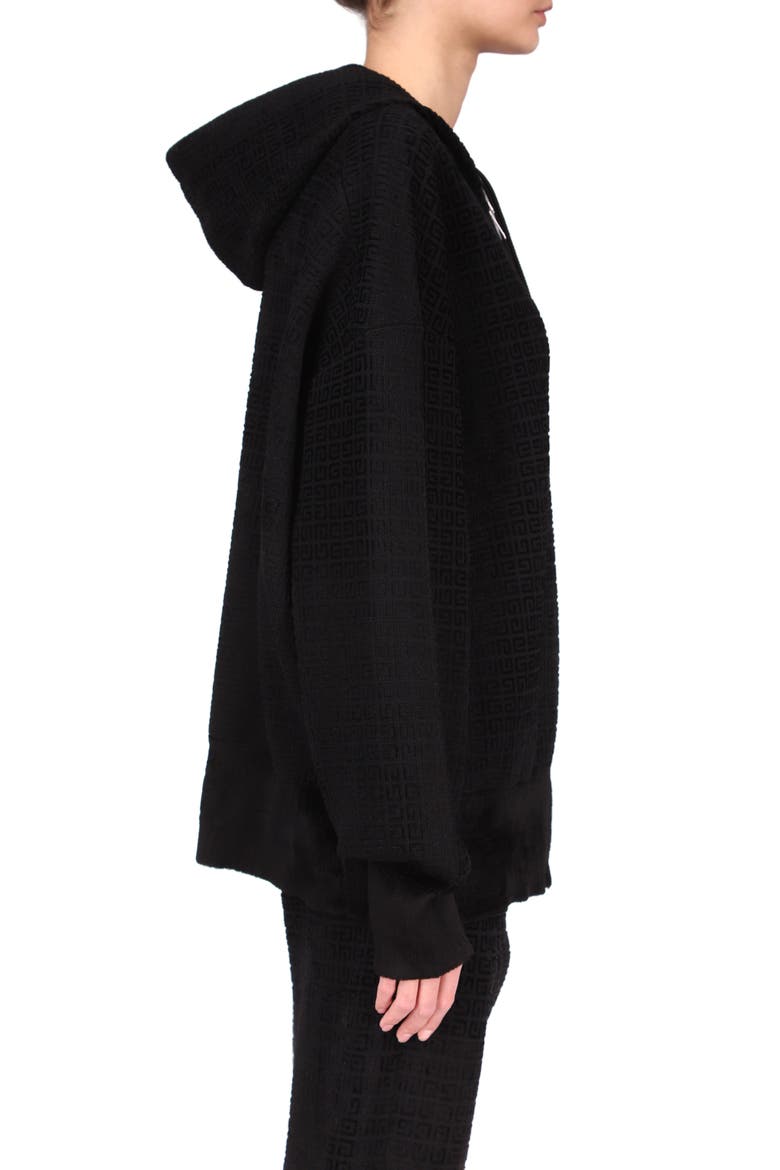 Logo Knit Hoodie, Alternate, color, BLACK