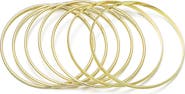 Adornia Set of 6 Thin Bangle Bracelets