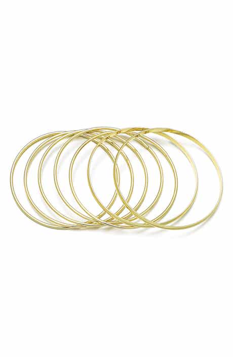 Adornia Set of 6 Thin Bangle Bracelets