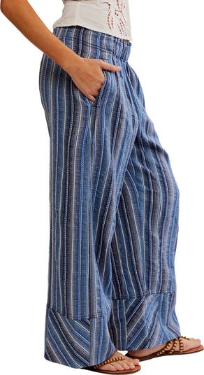 Days End Stripe Cotton Drawstring Pants