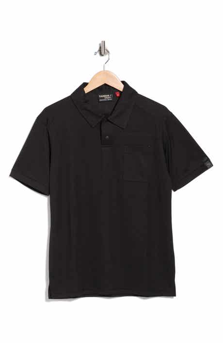 CARBON + CRAFT Grid Jacquard Polo