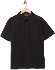 CARBON + CRAFT Grid Jacquard Polo