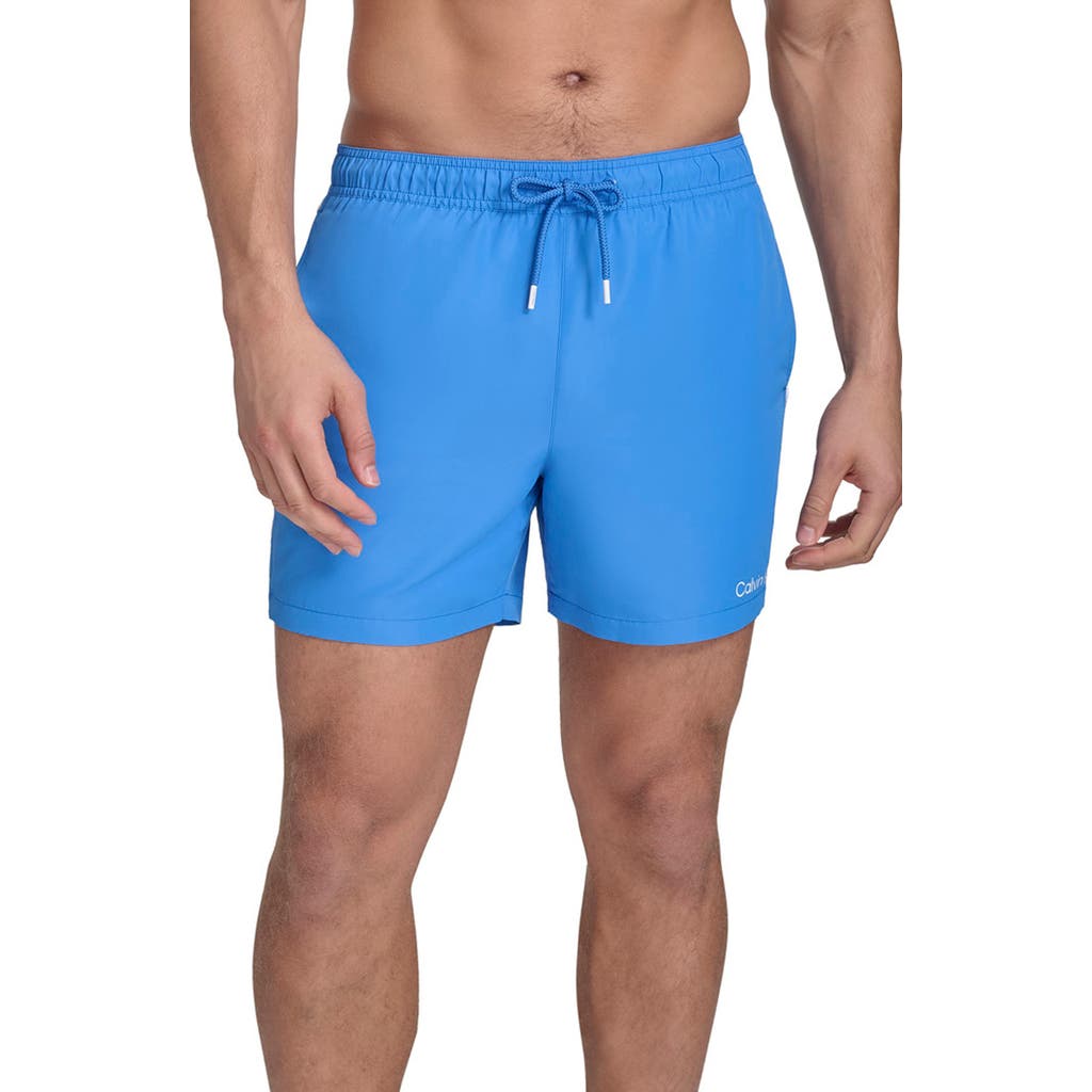 Calvin Klein Logo Piping Swim Trunks