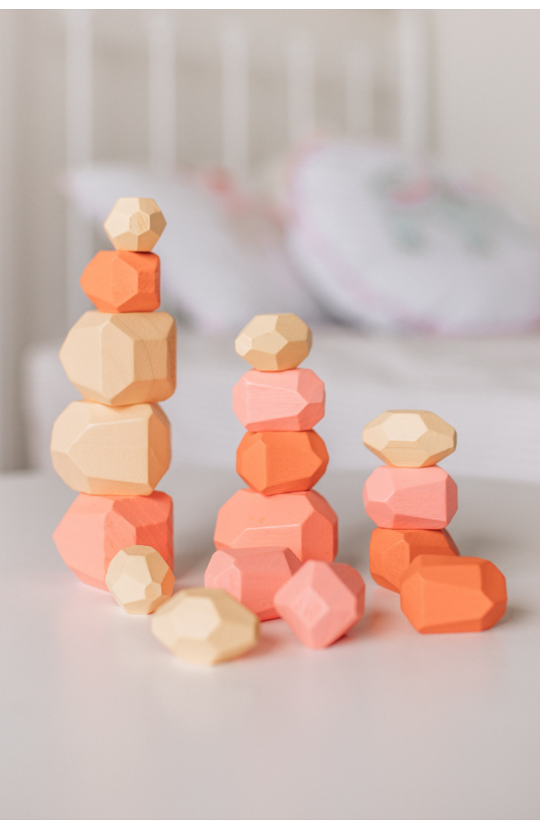 Mindful & Co Kids Patience Pebbles, Alternate, color, Rose