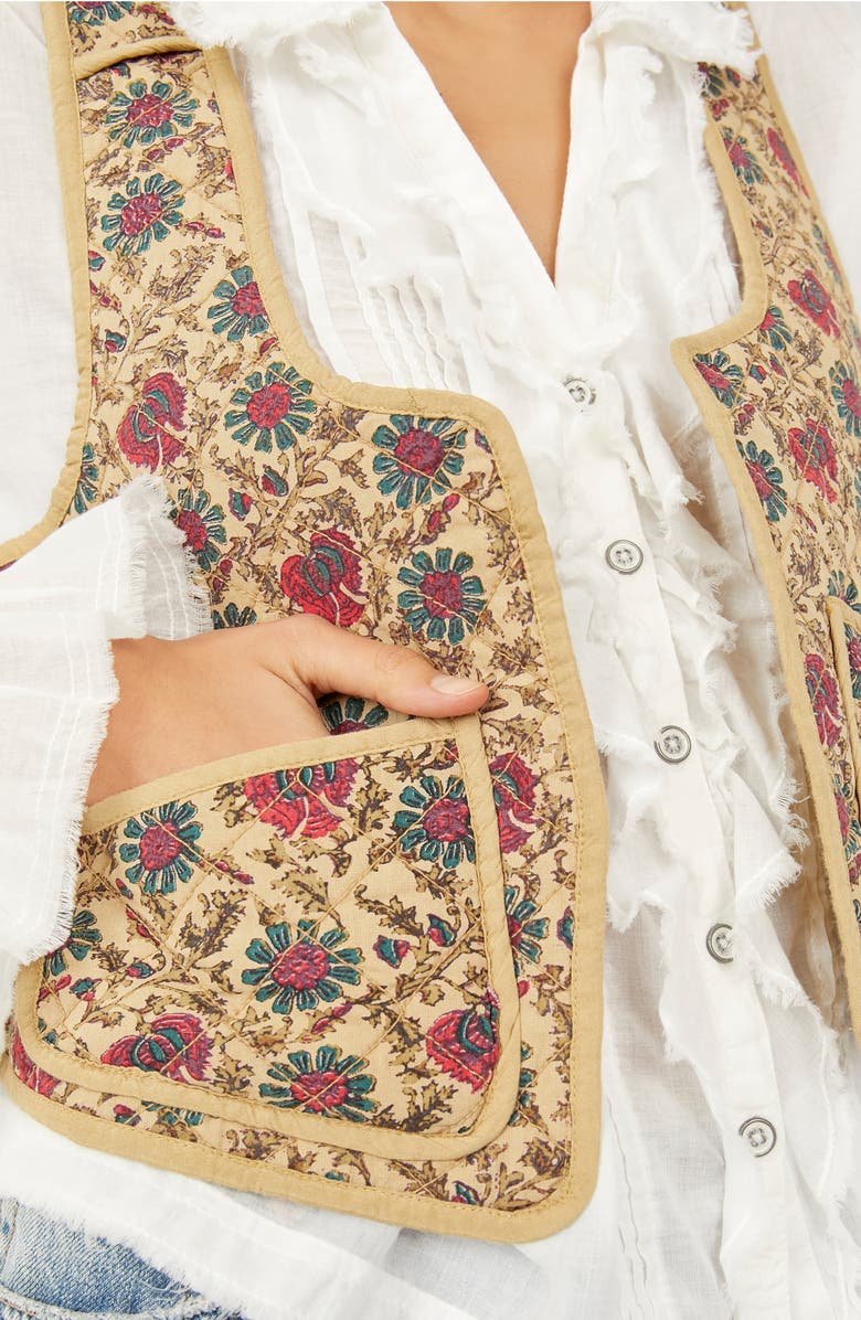 Free People Kenzie Quilted Cotton Vest, Alternate, color, 