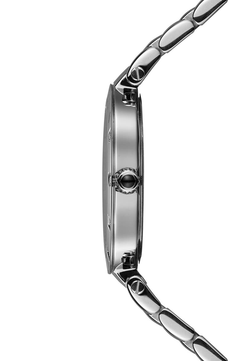 Bijou Diamond Bracelet Watch, 33mm, Alternate, color, SILVER/BLACK