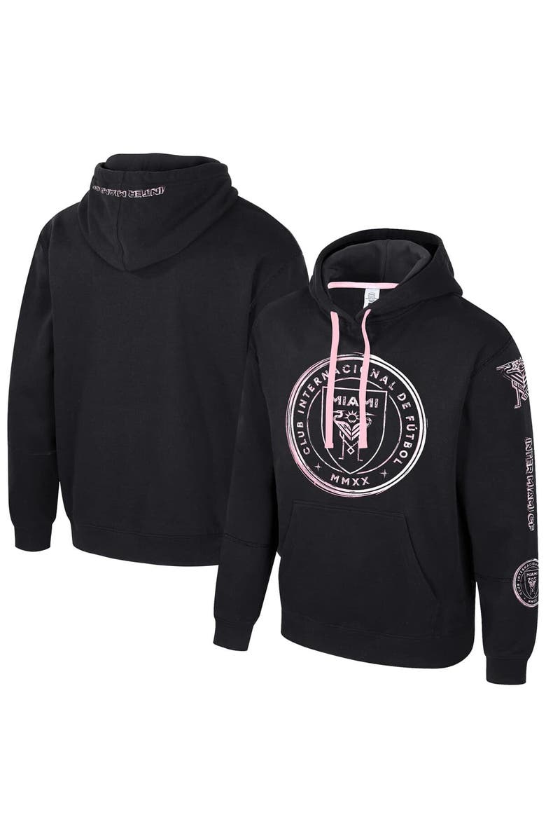 Stadium Essentials Men's Stadium Essentials Black Inter Miami CF Elementized Pullover Hoodie, Main, color, 