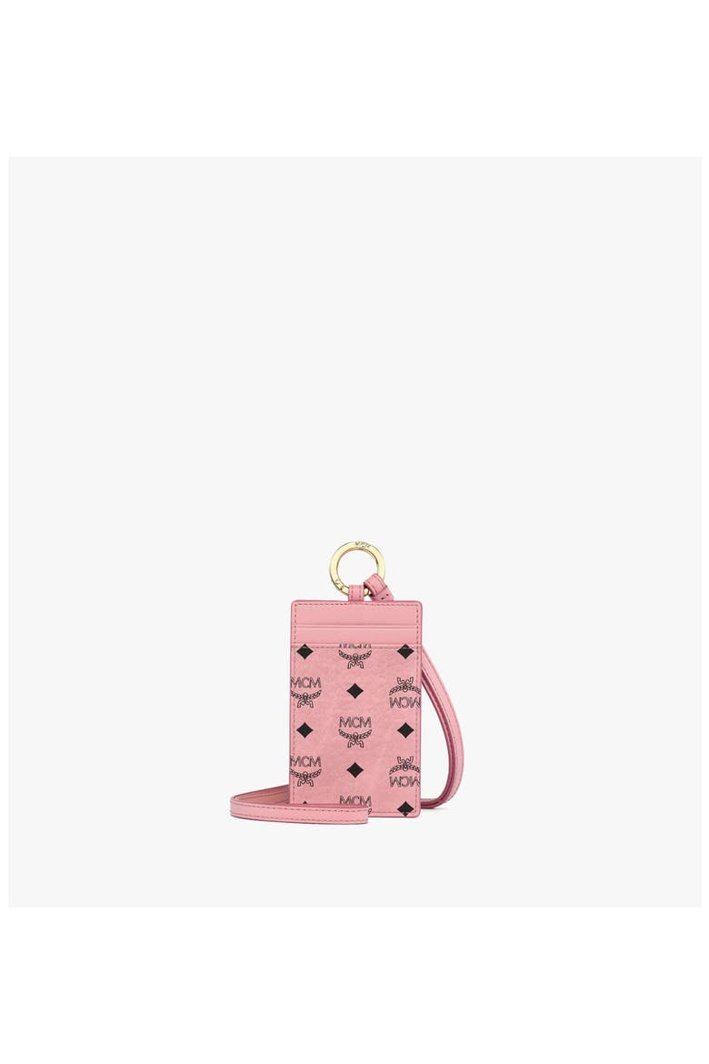 Lanyard ID Card Holder in Visetos, Main, color, Soft Pink
