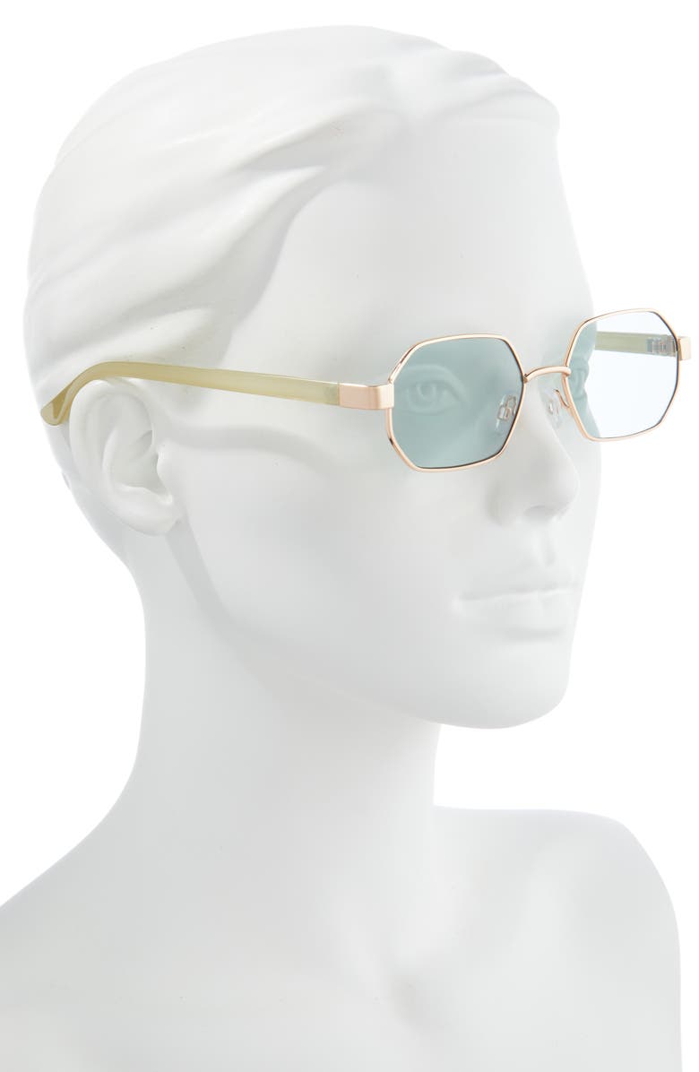 BP. Tinted Rectangular Wire Sunglasses, Alternate, color,