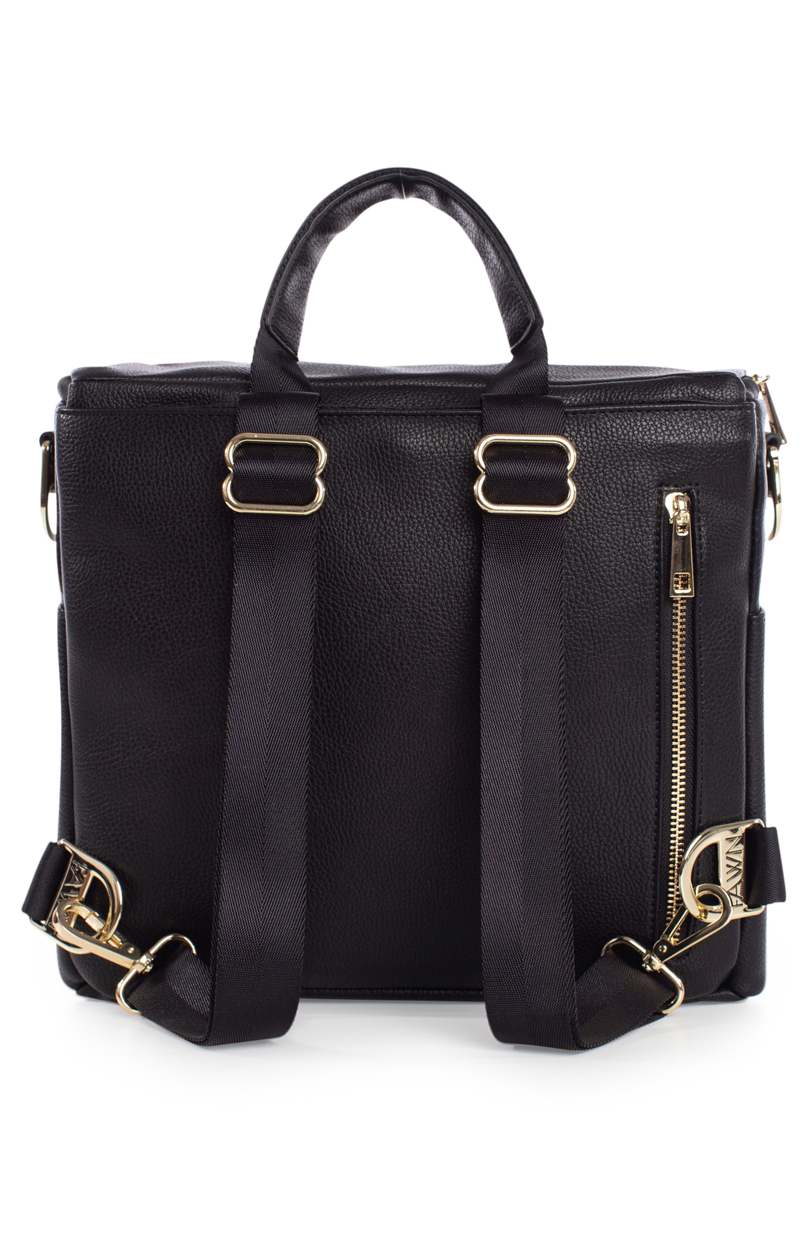 Fawn Design The Mini Convertible Water Resistant Faux Leather Diaper Bag, Alternate, color, 