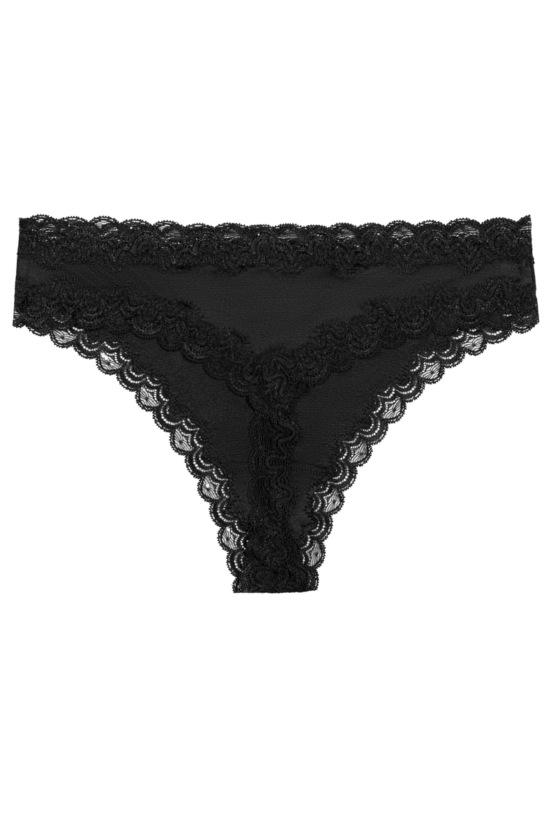 Uwila Warrior Soft Silk Thong Underwear, Alternate, color, Tap Shoe Black