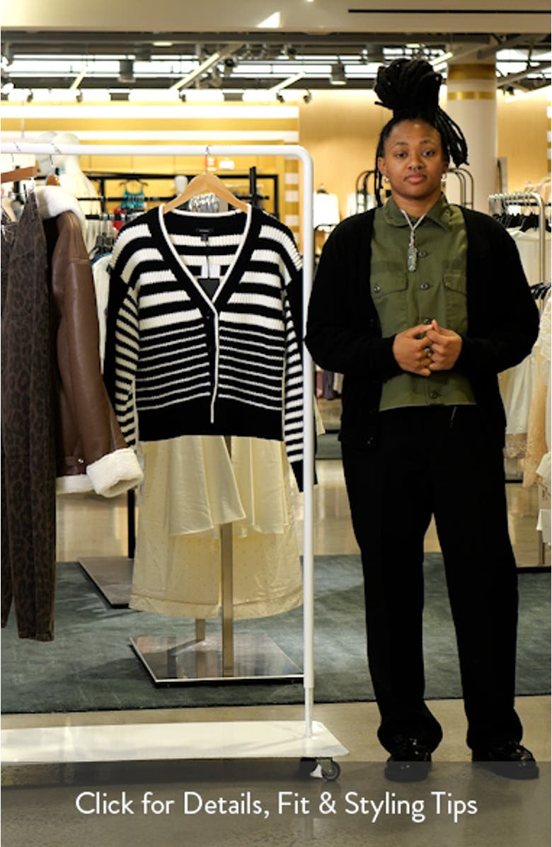 Variegated Stripe Cotton Blend Cardigan, sales video thumbnail