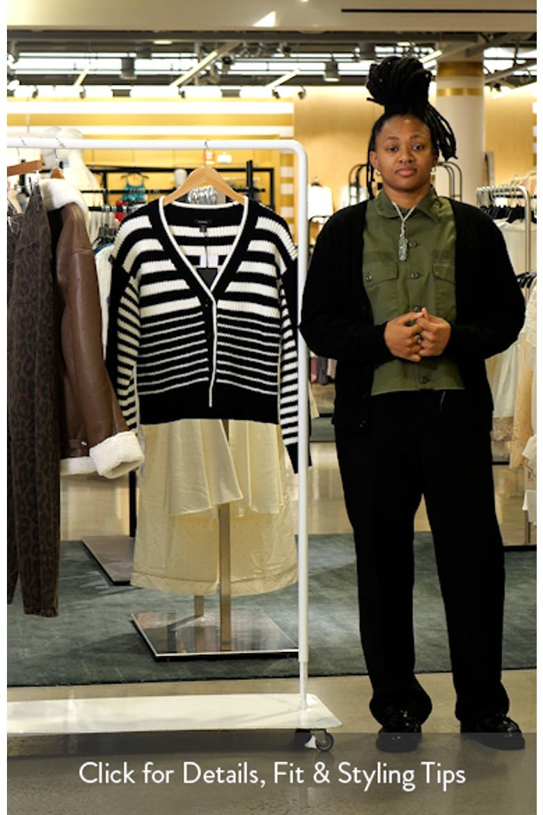 Variegated Stripe Cotton Blend Cardigan video
