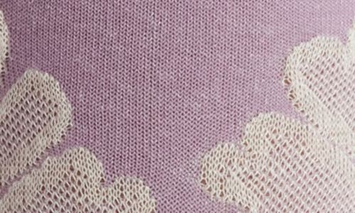 Casa Clara Dallas Crew Socks In Violet Daisy