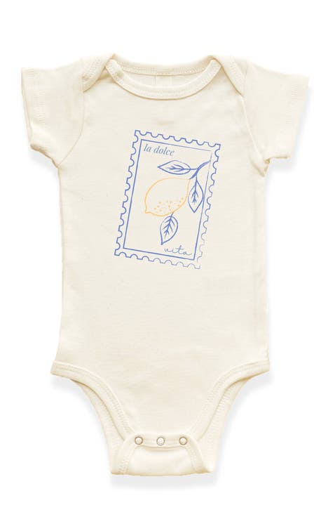 La Dolce Vita Stamp Organic Cotton Baby Bodysuit