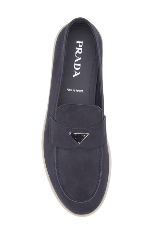 Prada St. Tropez Loafer In Bleu