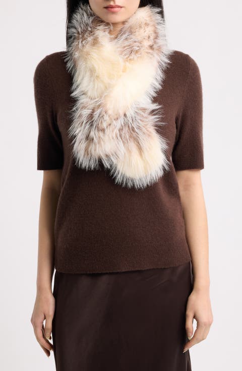 Faux Fur Slit Scarf