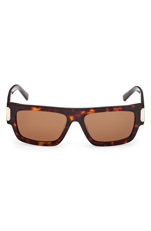 54mm Polarized Rectangular Sunglasses
