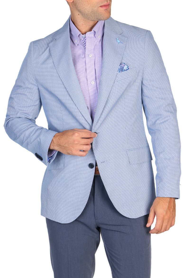 Minihoundstooth Sport Coat, Main, color, BLUE